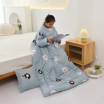 Vally Realstate Gadgets Warm Blanket Quilt With Sleeves!