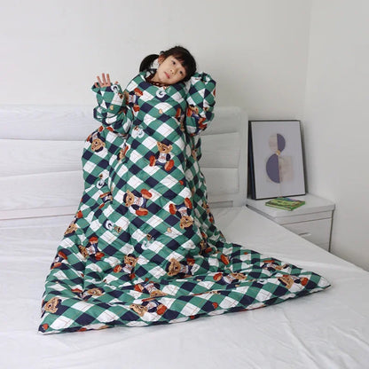 Vally Realstate Gadgets Warm Blanket Quilt With Sleeves!